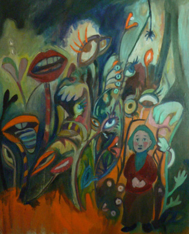 Pintura intitulada "Adolescence" por Emilie Lagarde, Obras de arte originais