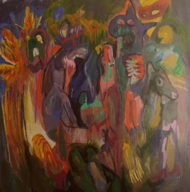 Peinture intitulée "Rêve psychédélique" par Emilie Lagarde, Œuvre d'art originale