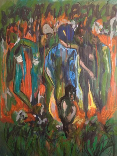 Peinture intitulée "Les frissons du mon…" par Emilie Lagarde, Œuvre d'art originale