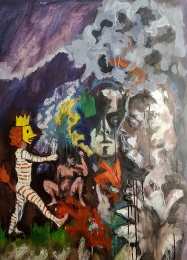 Peinture intitulée "Le fondement de la…" par Emilie Lagarde, Œuvre d'art originale