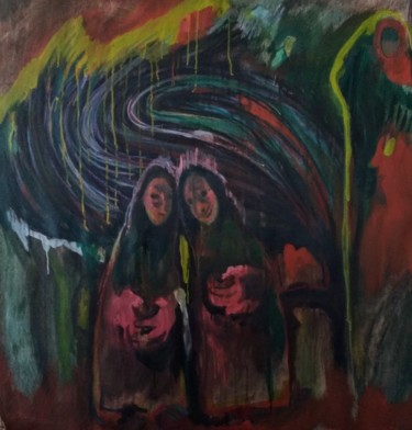 Peinture intitulée "Empreinte" par Emilie Lagarde, Œuvre d'art originale