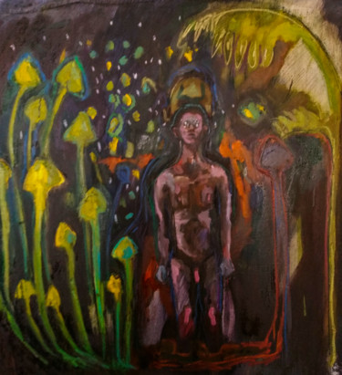 Peinture intitulée "Spores" par Emilie Lagarde, Œuvre d'art originale
