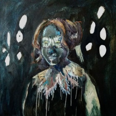 Peinture intitulée "Etrangeté" par Emilie Lagarde, Œuvre d'art originale, Tempera