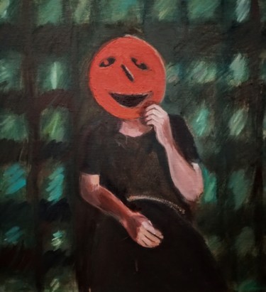 Peinture intitulée "Le sourire" par Emilie Lagarde, Œuvre d'art originale, Tempera