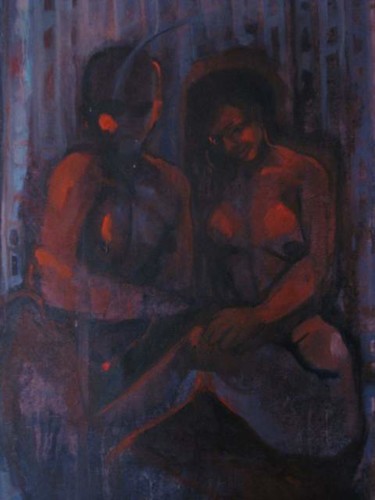 Painting titled "Le son de la peau" by Emilie Lagarde, Original Artwork