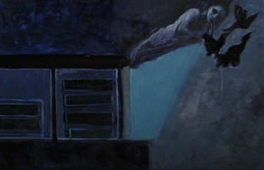Painting titled "au-plafond1.jpg" by Emilie Lagarde, Original Artwork