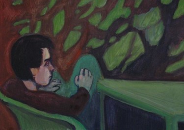 Painting titled "dans-le-jardin1.jpg" by Emilie Lagarde, Original Artwork