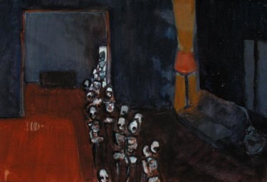 Painting titled "la-procession1.jpg" by Emilie Lagarde, Original Artwork