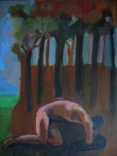 Painting titled "leterrierred.jpg" by Emilie Lagarde, Original Artwork