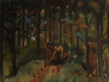 Peinture intitulée "chercherlatracered.…" par Emilie Lagarde, Œuvre d'art originale