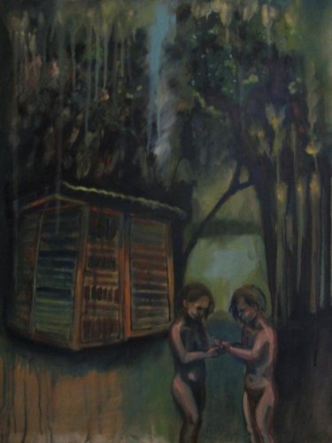 Peinture intitulée "fumaOeetpraOsagered…" par Emilie Lagarde, Œuvre d'art originale