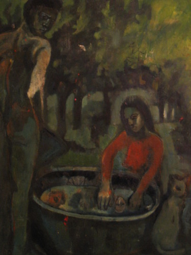 Peinture intitulée "Reflexion" par Emilie Lagarde, Œuvre d'art originale