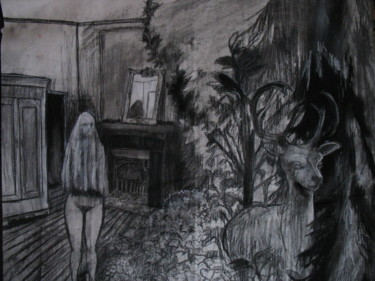 Drawing titled "Rémancence" by Emilie Lagarde, Original Artwork