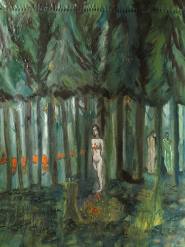 Peinture intitulée "Jachère" par Emilie Lagarde, Œuvre d'art originale