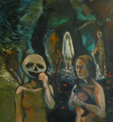 Peinture intitulée "la grande dévoreuse" par Emilie Lagarde, Œuvre d'art originale