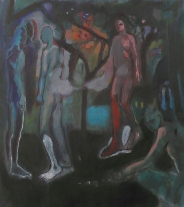 Peinture intitulée "Les Brumes" par Emilie Lagarde, Œuvre d'art originale, Huile