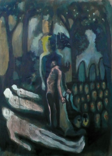 Peinture intitulée "Le contremaitre" par Emilie Lagarde, Œuvre d'art originale, Huile