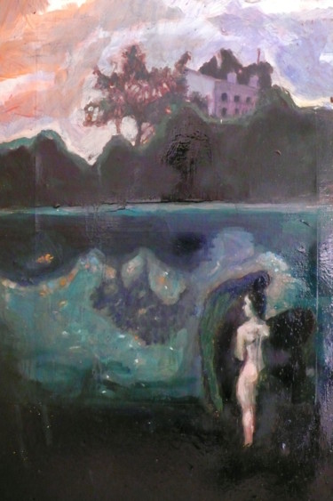 Painting titled "Crépuscule" by Emilie Lagarde, Original Artwork