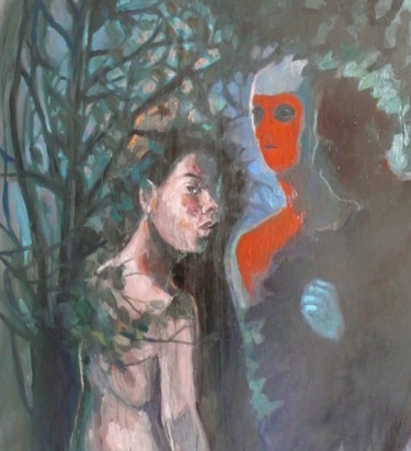 Painting titled "Inconnu" by Emilie Lagarde, Original Artwork