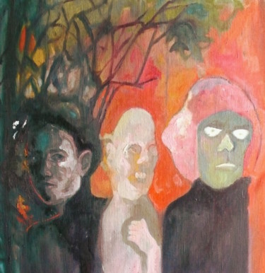 Painting titled "Rescapés" by Emilie Lagarde, Original Artwork