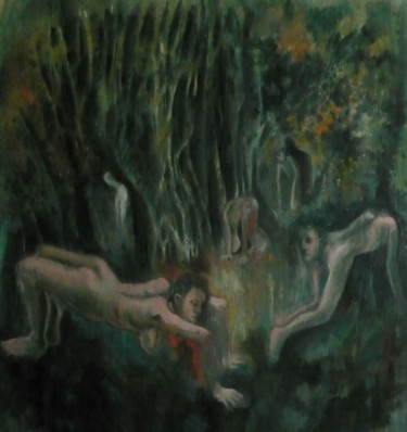 Painting titled "Les bannis" by Emilie Lagarde, Original Artwork