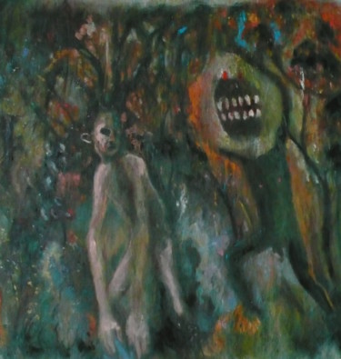 Peinture intitulée "Fuir pendant que le…" par Emilie Lagarde, Œuvre d'art originale