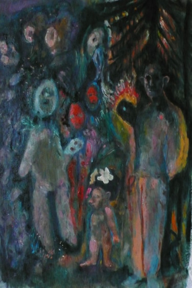 Peinture intitulée "La foire" par Emilie Lagarde, Œuvre d'art originale