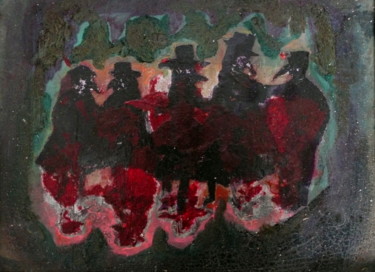 Peinture intitulée "L'ombre des pleureu…" par Emilie Lagarde, Œuvre d'art originale