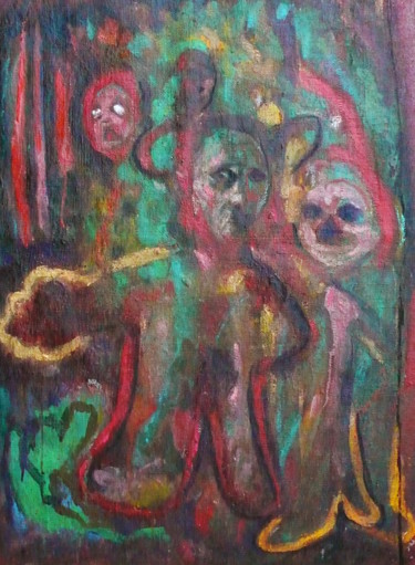 Peinture intitulée "Les ferments" par Emilie Lagarde, Œuvre d'art originale