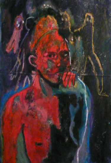 Painting titled "Dérive" by Emilie Lagarde, Original Artwork