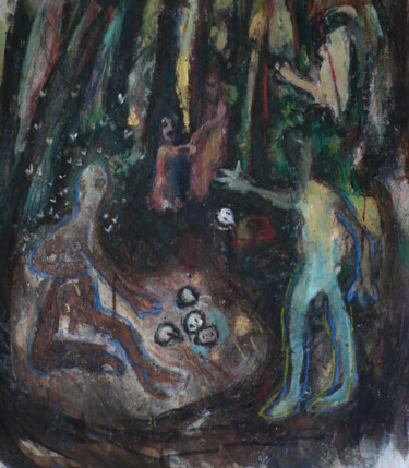 Peinture intitulée "Fatum" par Emilie Lagarde, Œuvre d'art originale