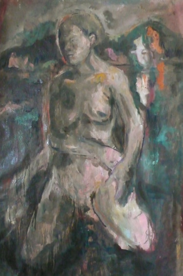 Painting titled "Mer" by Emilie Lagarde, Original Artwork