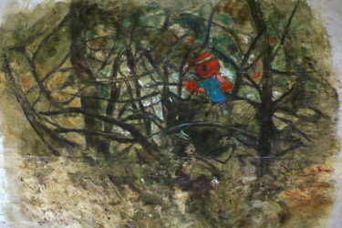 Painting titled "La cavalcade sauvage" by Emilie Lagarde, Original Artwork