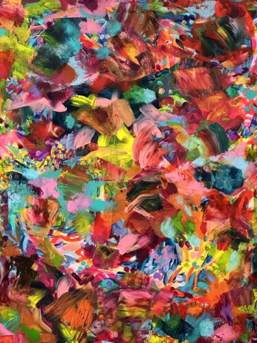 Painting titled "Joyeux Chaos De Mon…" by Emilie Lainé, Original Artwork, Acrylic