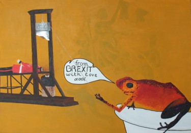 Peinture intitulée "Brexit, la dernière…" par Emilie Malleret, Œuvre d'art originale, Acrylique
