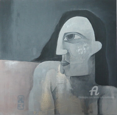 Картина под названием "Homme irisé" - Emilie Mota-Maldonado, Подлинное произведение искусства, Акрил Установлен на Деревянна…