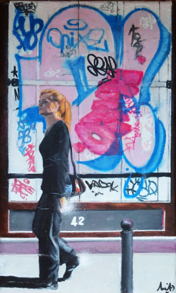 Pintura titulada "Les murs déclament" por Emilie Pannier, Obra de arte original, Oleo