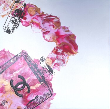 Painting titled "Chanel perfume expl…" by Emilie Ruffat, Original Artwork, Acrylic