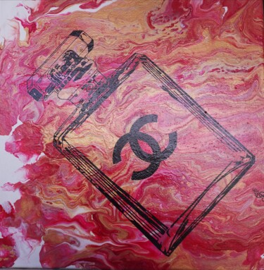 Painting titled "Chanel on fire" by Emilie Ruffat, Original Artwork, Acrylic