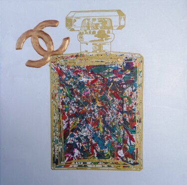 Pintura intitulada "Chanel Gold" por Emilie Ruffat, Obras de arte originais, Acrílico