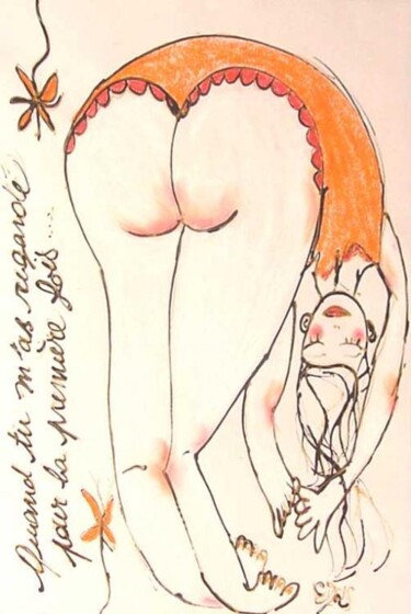 Drawing titled "Quand tu m'as regar…" by Emilie Teillaud, Original Artwork