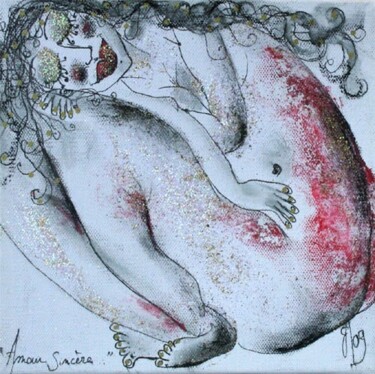 Painting titled "Amour sincère" by Emilie Teillaud, Original Artwork