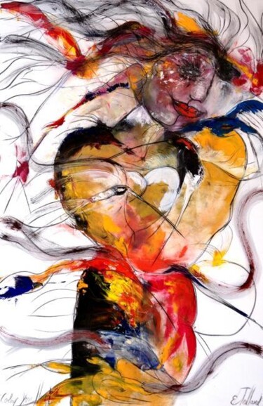 Peinture intitulée "Color your heart" par Emilie Teillaud, Œuvre d'art originale