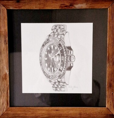 Painting titled "the Rolex" by Émilie Zahno, Original Artwork, Graphite Mounted on artwork_cat.