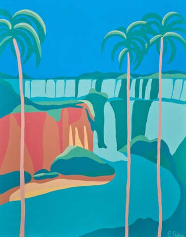 Картина под названием "Iguazu" - Emilie Chêne, Подлинное произведение искусства, Акрил