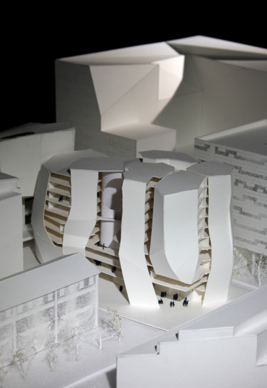 Γλυπτική με τίτλο "Maquette du projet…" από Lorenz, Αυθεντικά έργα τέχνης, Χαρτί