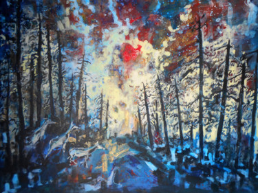 La traversée Peinture intitulée "La traversée" par Lorenz, Œuvre d'art originale, Acrylique Monté sur Châssis en bois