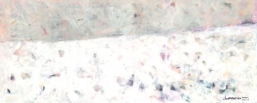 Painting titled "Paysage de neige" by Lorenz, Original Artwork, Acrylic Mounted on Wood Stretcher frame