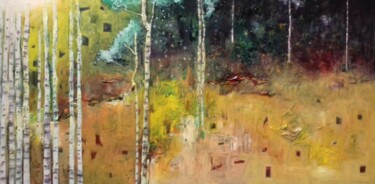 Peinture intitulée "Forêt et lumière" par Lorenz, Œuvre d'art originale, Acrylique Monté sur Châssis en bois