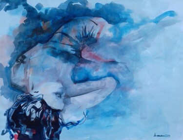 Malerei mit dem Titel "Femme qui dort" von Lorenz, Original-Kunstwerk, Acryl